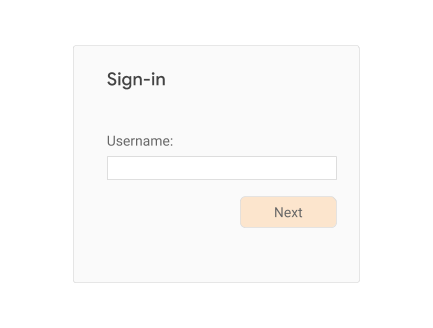 Sign-in username challenge